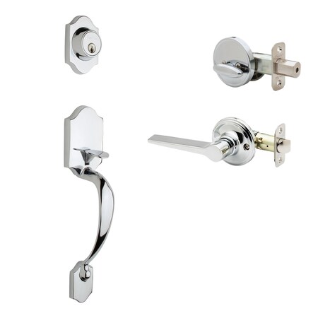 Copper Creek Heritage Handleset, Zane Lever Interior Trim, Polished Stainless HZ2610XZL-PS
